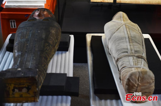 Relics from the British Museum are prepared for the Eternal Life – Exploring Ancient Egypt Exhibition at the Hong Kong Science Museum in Hong Kong, May 15, 2017. (Photo: China News Service/Xu Dongdong) Relics from the British Museum are prepared for the Eternal Life – Exploring Ancient Egypt Exhibition at the Hong Kong Science Museum in Hong Kong, May 15, 2017. (Photo: China News Service/Xu Dongdong)
