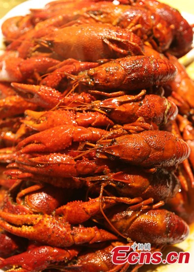 Spicy crayfish. (Photo/China News Service) Spicy crayfish. (Photo/China News Service)