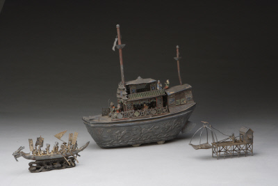 Silver ships kept at the Palace Museum. (Photo/dpm.org.cn) Silver ships kept at the Palace Museum. (Photo/dpm.org.cn)