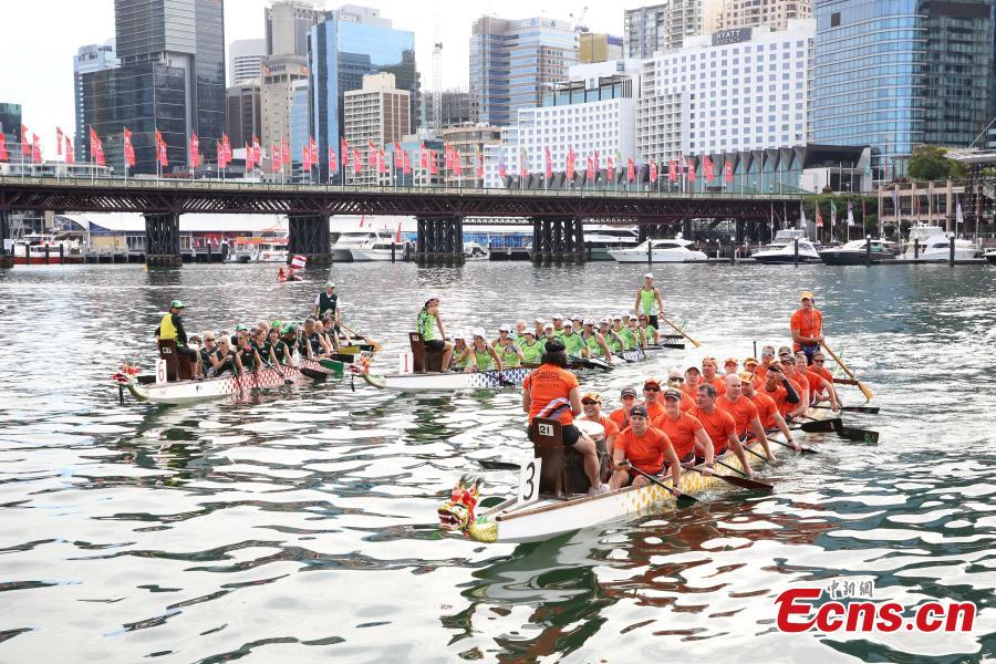 3,000 paddlers in Sydneys dragon boat race