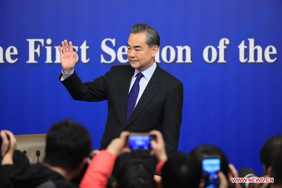 Chinese foreign minister meets press