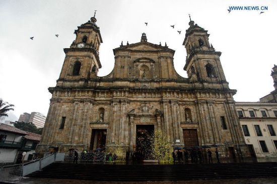 Image taken on April 22, 2014 shows the Primatial Cathedral in Bogota, Colombia. Chinese Premier Li Keqiang started on May 18 his nine-day Latin American trip including Brazil, Colombia, Peru and Chile. (Photo: Xinhua/Jhon Paz) Image taken on April 22, 2014 shows the Primatial Cathedral in Bogota, Colombia. Chinese Premier Li Keqiang started on May 18 his nine-day Latin American trip including Brazil, Colombia, Peru and Chile. (Photo: Xinhua/Jhon Paz)
