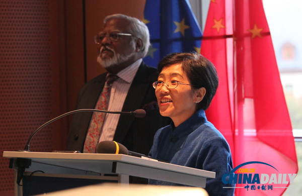 Yang Yanyi, Head of the Chinese Mission to the EU is seen in this file photo taken in October of 2014. (Photo by Fu Jing/chinadaily.com.cn)