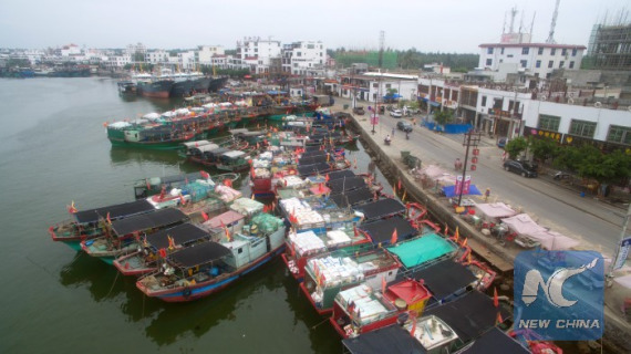 Fishing boats anchor at the Tanmen port in Qionghai City, south China's Hainan Province, May 16, 2016. China banned fishing from May 16 to Aug. 1 in the South China Sea, a measure taken for the 18th consecutive year. (Photo: Xinhua/Meng Zhongde) Fishing boats anchor at the Tanmen port in Qionghai City, south China's Hainan Province, May 16, 2016. China banned fishing from May 16 to Aug. 1 in the South China Sea, a measure taken for the 18th consecutive year. (Photo: Xinhua/Meng Zhongde)