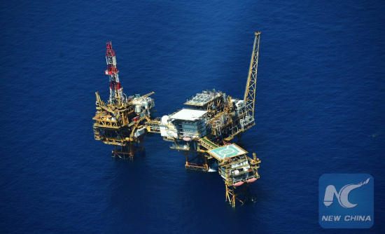 An aerial photo taken on Sept. 25, 2015 from a seaplane of Hainan Maritime Safety Administration shows the Yacheng 13-1 drilling rig during a patrol in South China Sea. (Xinhua/Zhao Yingquan) An aerial photo taken on Sept. 25, 2015 from a seaplane of Hainan Maritime Safety Administration shows the Yacheng 13-1 drilling rig during a patrol in South China Sea. (Xinhua/Zhao Yingquan)