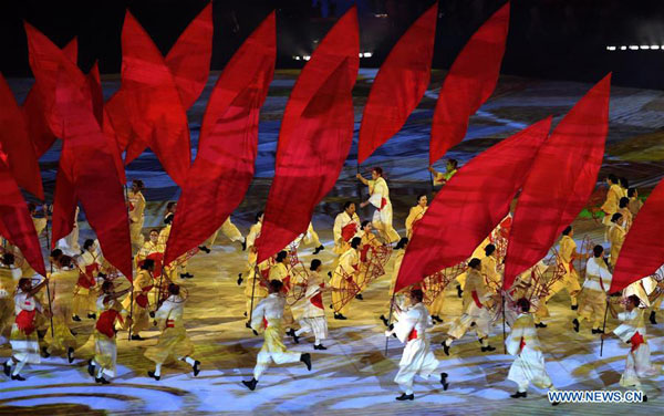 Performers take part in the opening ceremony of the 2016 Rio Olympic Games at the Maracana Stadium in Rio de Janeiro, Brazil, Aug. 5, 2016. (Xinhua/Cheng Min) Performers take part in the opening ceremony of the 2016 Rio Olympic Games at the Maracana Stadium in Rio de Janeiro, Brazil, Aug. 5, 2016. (Xinhua/Cheng Min)