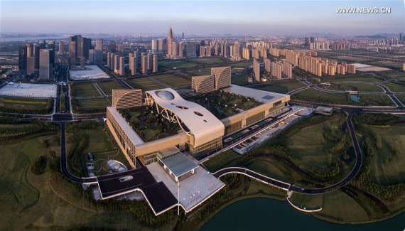 Photo taken on Aug. 25, 2016 shows the Hangzhou Olympic and International Expo Center in the Binjiang District of Hangzhou, capital of east China's Zhejiang Province. Hangzhou is the host city for the upcoming G20 Summit.(Photo: Xinhua/Li Xin) Photo taken on Aug. 25, 2016 shows the Hangzhou Olympic and International Expo Center in the Binjiang District of Hangzhou, capital of east China's Zhejiang Province. Hangzhou is the host city for the upcoming G20 Summit.(Photo: Xinhua/Li Xin)