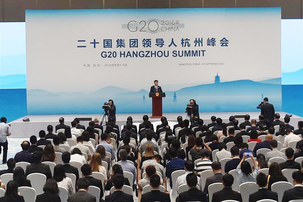 Chinese President Xi Jinping attends a press conference after the 11th summit of the Group of 20 (G20) major economies in Hangzhou, capital of east China's Zhejiang Province, Sept. 5, 2016. (Photo/Xinhua) Chinese President Xi Jinping attends a press conference after the 11th summit of the Group of 20 (G20) major economies in Hangzhou, capital of east China's Zhejiang Province, Sept. 5, 2016. (Photo/Xinhua)