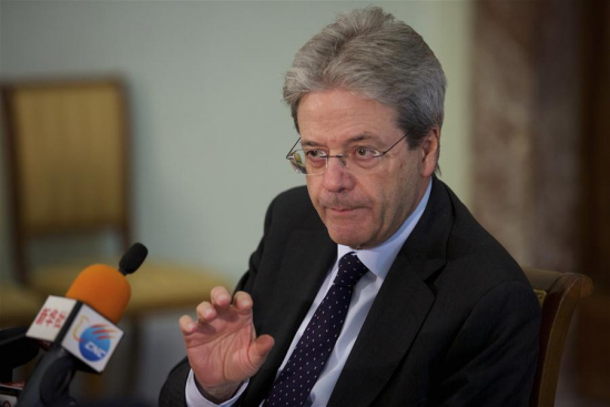 Italian Prime Minister Paolo Gentiloni receives an interview with Chinese media at Palazzo Chigi in Rome, Italy, on May 10, 2017. (Xinhua/Jin Yu) Italian Prime Minister Paolo Gentiloni receives an interview with Chinese media at Palazzo Chigi in Rome, Italy, on May 10, 2017. (Xinhua/Jin Yu)