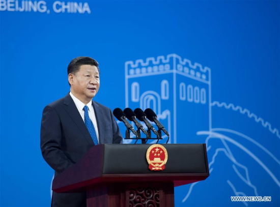 Chinese President Xi Jinping addresses the opening ceremony of the 86th Interpol General Assembly in Beijing, capital of China, Sept. 26, 2017. (Xinhua/Li Xueren) Chinese President Xi Jinping addresses the opening ceremony of the 86th Interpol General Assembly in Beijing, capital of China, Sept. 26, 2017. (Xinhua/Li Xueren)