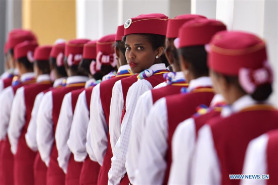 Ethiopian attendants participate in the opening ceremony of Ethiopia-Djibouti railway at the Lebu station in Addis Ababa, Ethiopia, on Oct. 5, 2016. (Xinhua/Sun Ruibo) Ethiopian attendants participate in the opening ceremony of Ethiopia-Djibouti railway at the Lebu station in Addis Ababa, Ethiopia, on Oct. 5, 2016. (Xinhua/Sun Ruibo)